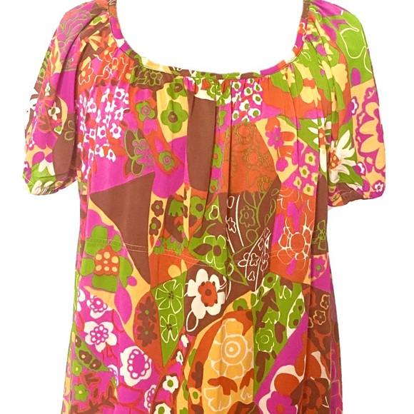 SOLD 🌸 60s Fabulous Lounge Gown House Dress Night Gown Vintage Mid Century Mod - Picture 2 of 10